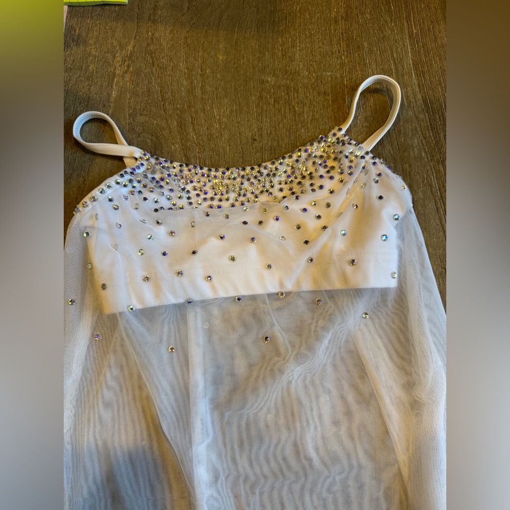 Custom Lyrical or Contemporary Solo Costume Size 8/9 White - Picture 12 of 12